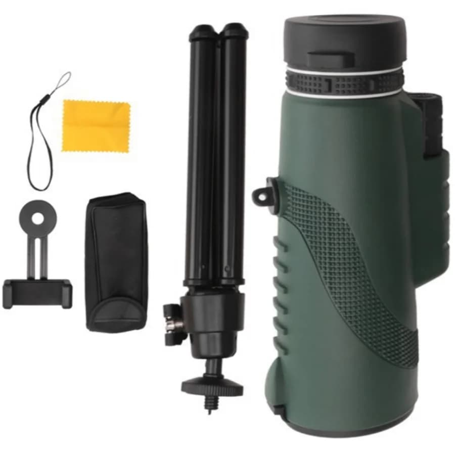 80x100 HD Zoom Binoculars High Power Portable Optical with Phone Adapter for Outdoor Camping Bird Watching Travel Sightseeing