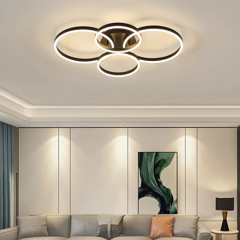 Living Room Ceiling Lights New Modern Simple Atmosphere High Grade Nordic Hall Light Luxury Bedroom Led Ceiling Lamp Ring
