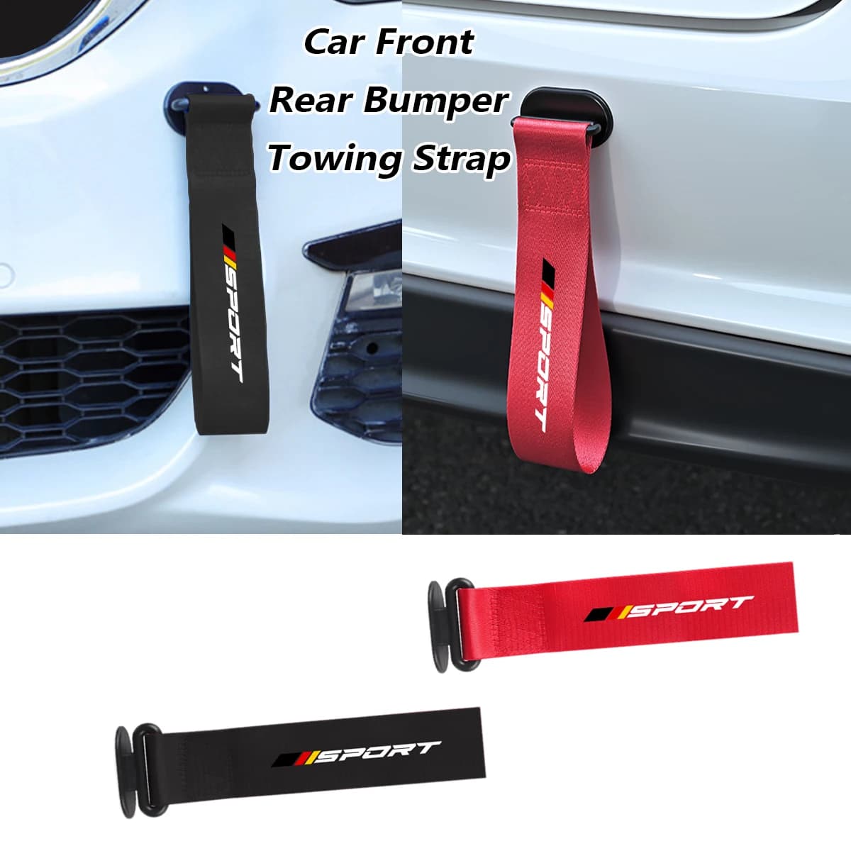 Universal Car Decorative Trailer Tow Strap Car Decorative Tow Belt for Car Bumper