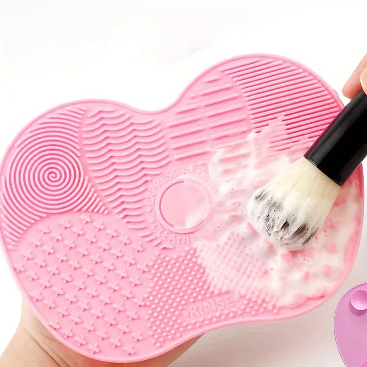 Pad in Silicone per la Pulizia dei Pennelli da Trucco - Pulizia Profonda Delicata, Strumento Portatile con Ventosa