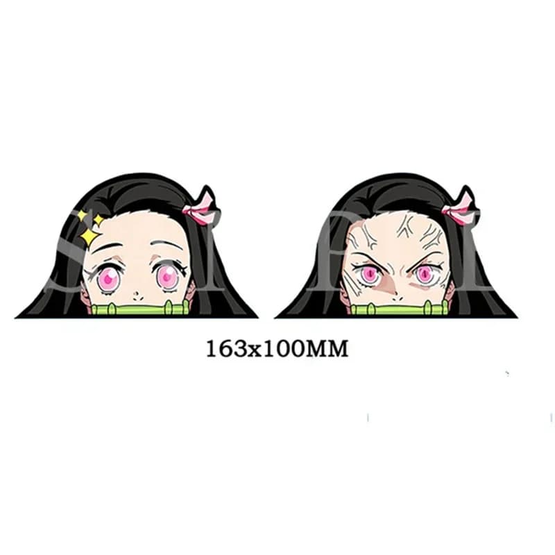 Kamado Nezuko Demon Slayer 3D lenticolare Anime adesivo impermeabile per Laptop, frigorifero, Skateboard, decorazione da parete regali giocattolo per bambini