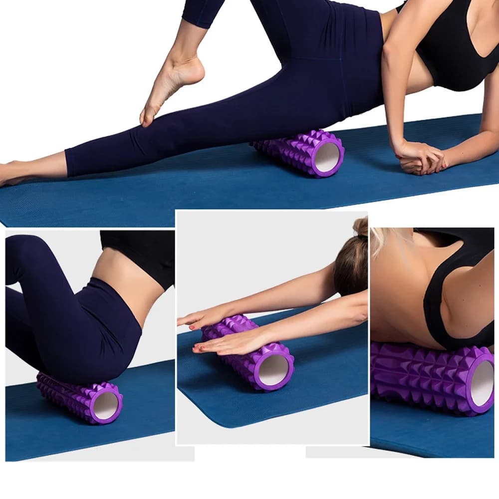 Foam massage roller, empty yoga column, fitness equipment for muscle massage, physiotherapy and sports rehabilitation, 1 pc