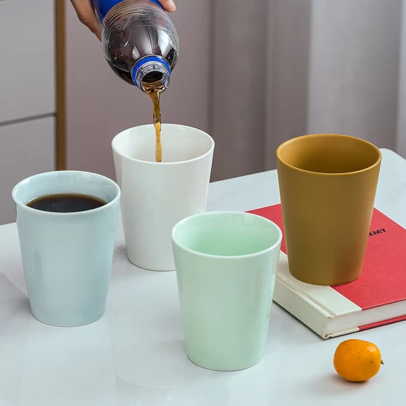 Large Size Ceramic Beer Mug Coffee Cup Commercial Use Casserole Dish Home Use Big Capacity Water Coke Tea Juice Rinse Cup