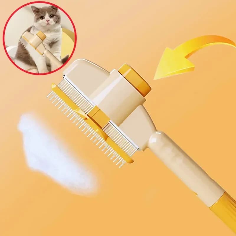 Pettine per Cani, Rimuovi Peli con Un Solo Tasto, Spazzola Autopulente per Cani e Gatti, Pettini Massaggianti per la Toelettatura degli Animali Domestici
