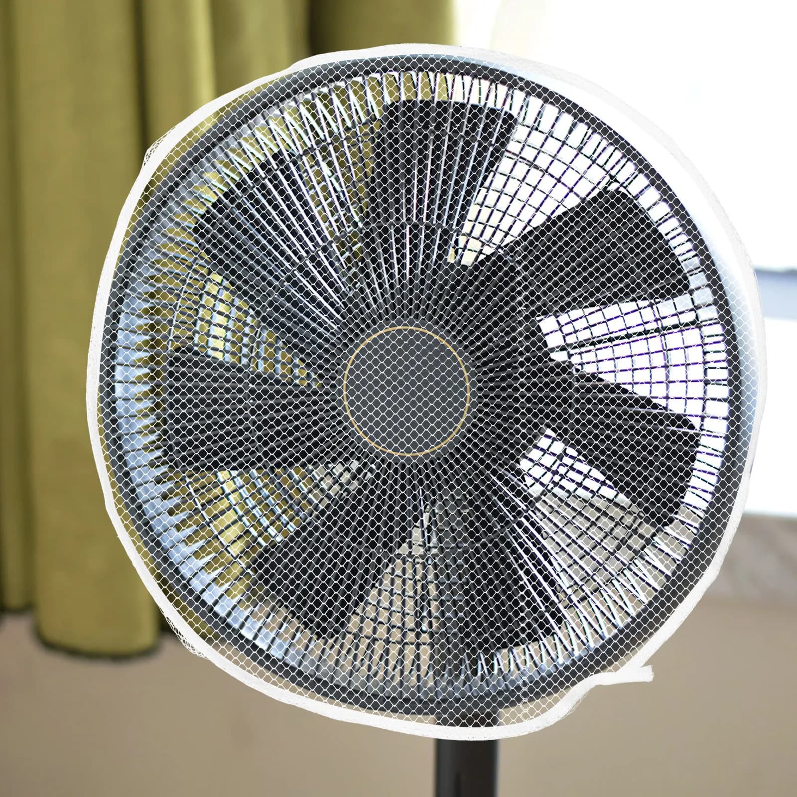 Rete di protezione per ventilatore, design in rete elastica spessa per la sicurezza dei dita, protezione da peli di animali domestici e fumo, per uso domestico.
