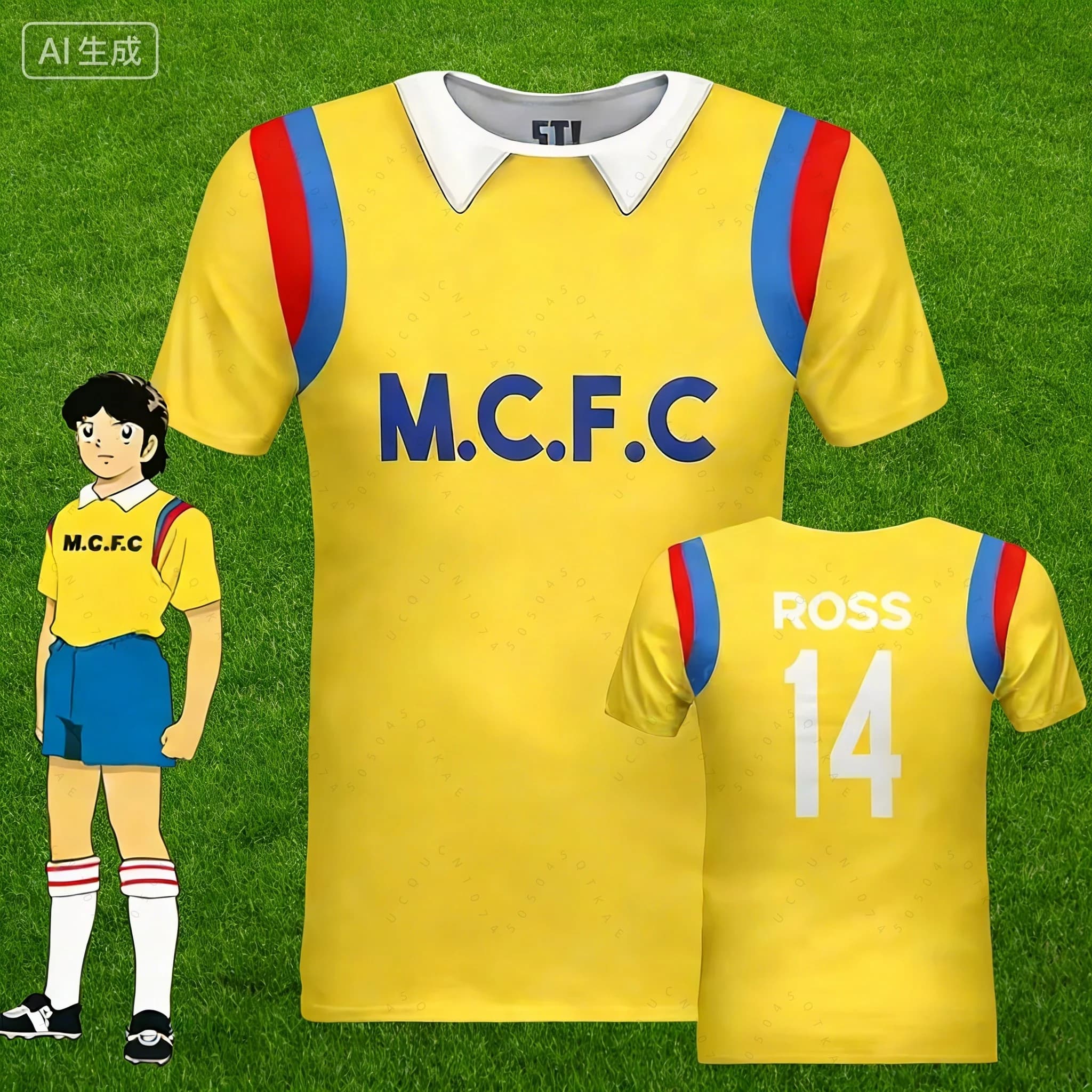 Maglia da calcio Anime Captain Tsubasa con stampa 3D Johnson, maglietta da calcio Benji Julian Ross, t-shirt sportive e fitness estive da uomo