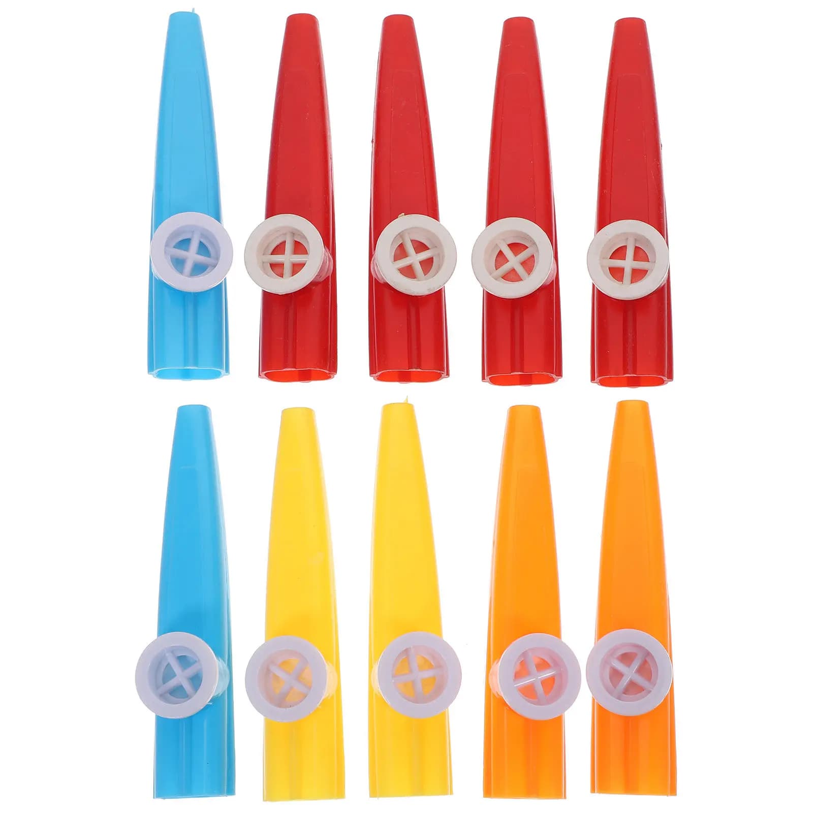 10 Pezzi Kazoo in Plastica Colorati, Adorabili Flauti Kazoo con Superficie Liscia per Amanti della Musica, Compagno di Ukulele e Chitarra