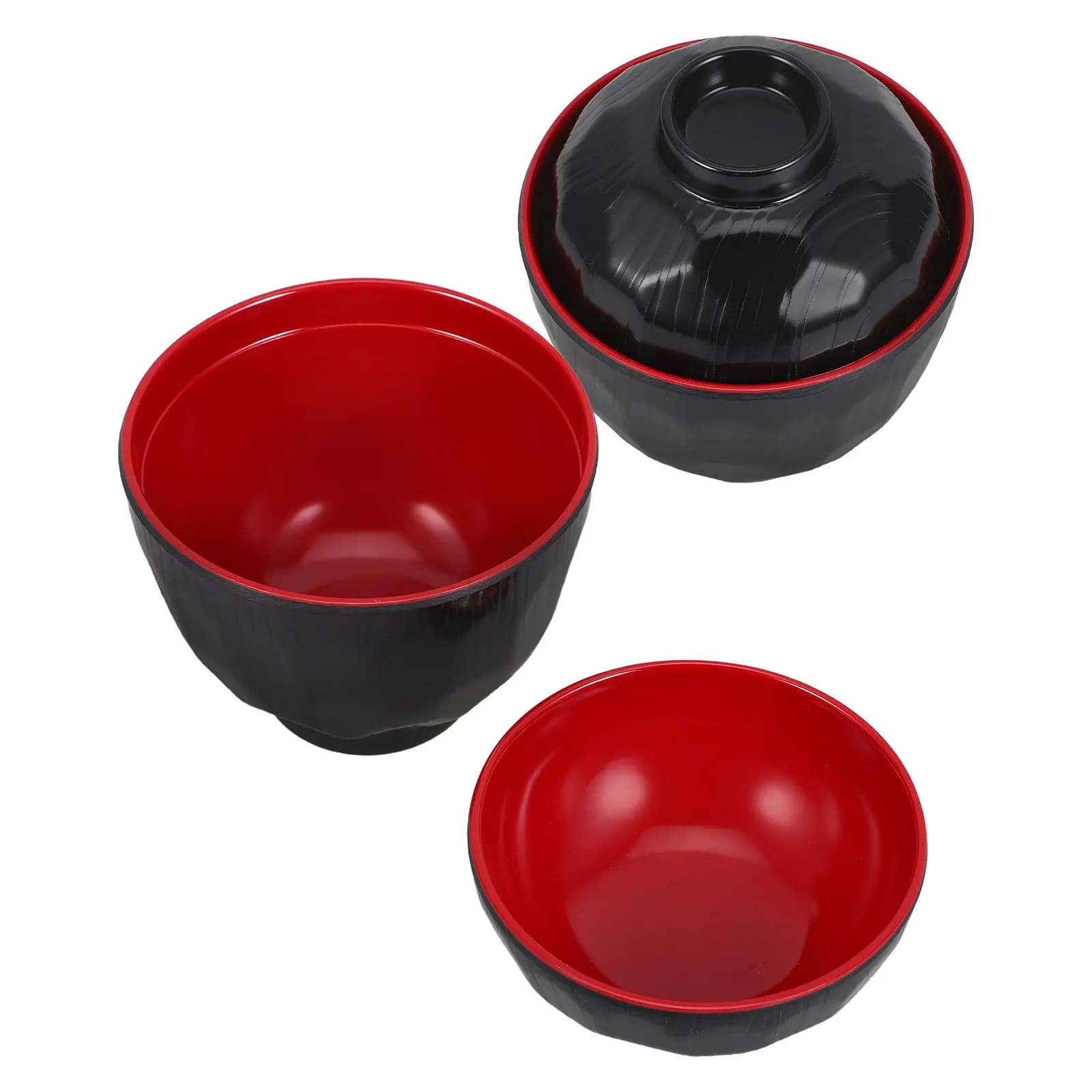 2 ciotole tradizionali giapponesi per zuppa di miso con coperchio, 180 ml, piccole ciotole per servire il riso, stoviglie per cucina asiatica, mini contenitori per zuppa
