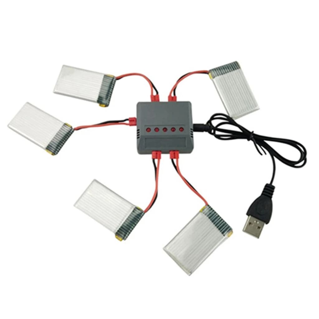 Universal Lipo Cell USB Charger Adapter 5 in 1 Fast Charging Accessory for Drone Syma X5HC X5HW Quadcopter Battery
