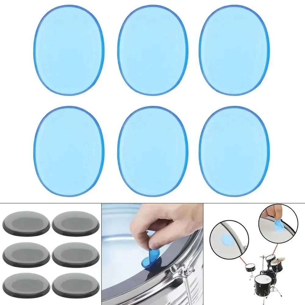 6 Pezzi/Foglio Nuovi Pad Silenziosi in Silicone per Batteria, Accessori per Strumenti, Controllo del Tono, Smorzatori per Batteria, Adesivi Riutilizzabili, Cuscinetti per Eliminazione del Rumore
