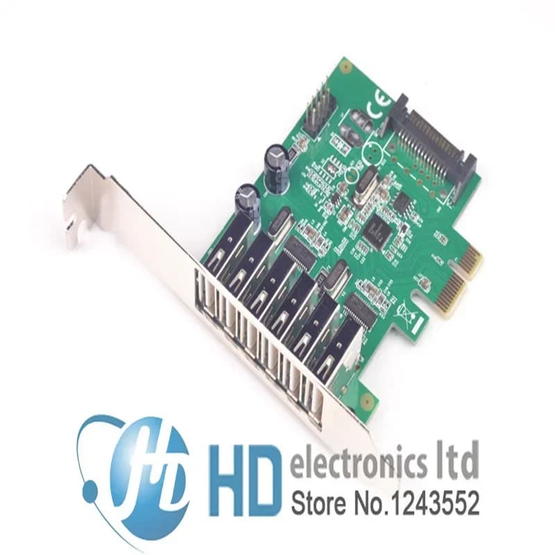 Nuova scheda HUB USB 2.0 PCIE a 6 porte Renesas, scheda di espansione USB 2.0 PCI-Express (6 porte esterne e 2 porte interne)
