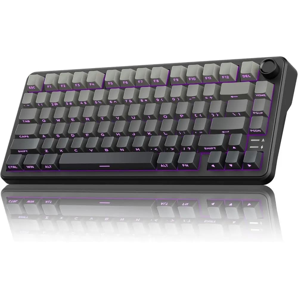 Tastiera Meccanica da Gaming 75% Hot-Swappable con Retroilluminazione RGB, Wireless/Cablata/Bluetooth 5.0, Switch Lineari, Tasti Laterali Incisi in PB