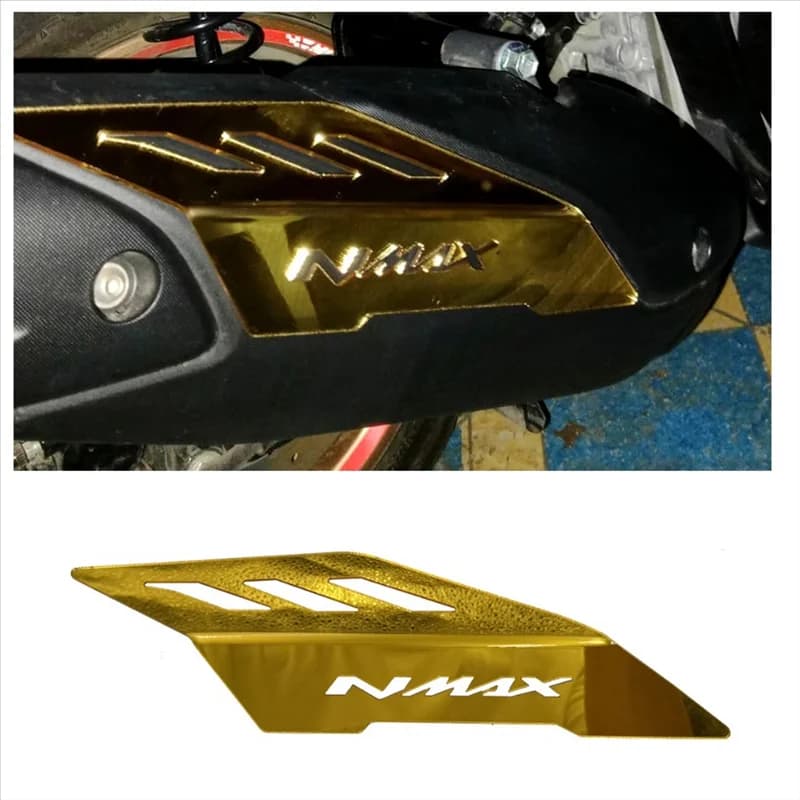 AB56-Accessorio decorativo per scarico moto per NMAX155 V3 2024 2025 Turbo Silenziatore Copertura Trim