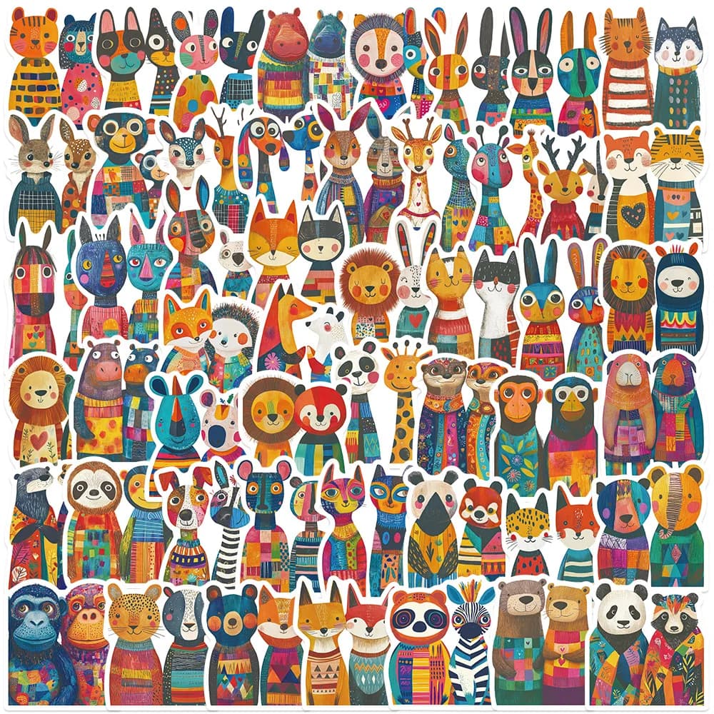 50 Adesivi Animali Fiabeschi per Telefono, Laptop, Notebook, Valigia, Skateboard - Adesivi Estetici Fai-da-Te
