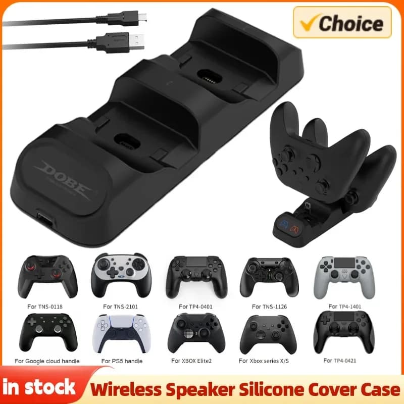 Doppio caricabatterie rapido compatibile con la stazione di ricarica del controller PS5/Xbox Series S/X con indicatore Dock di ricarica per gamepad