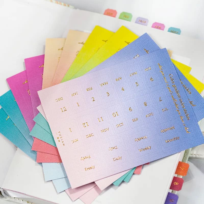 Fromthenon Vintage Journal Stickers Leather Index Tags Korean Bookmark Planner Diary Book Label Sticker School Stationery
