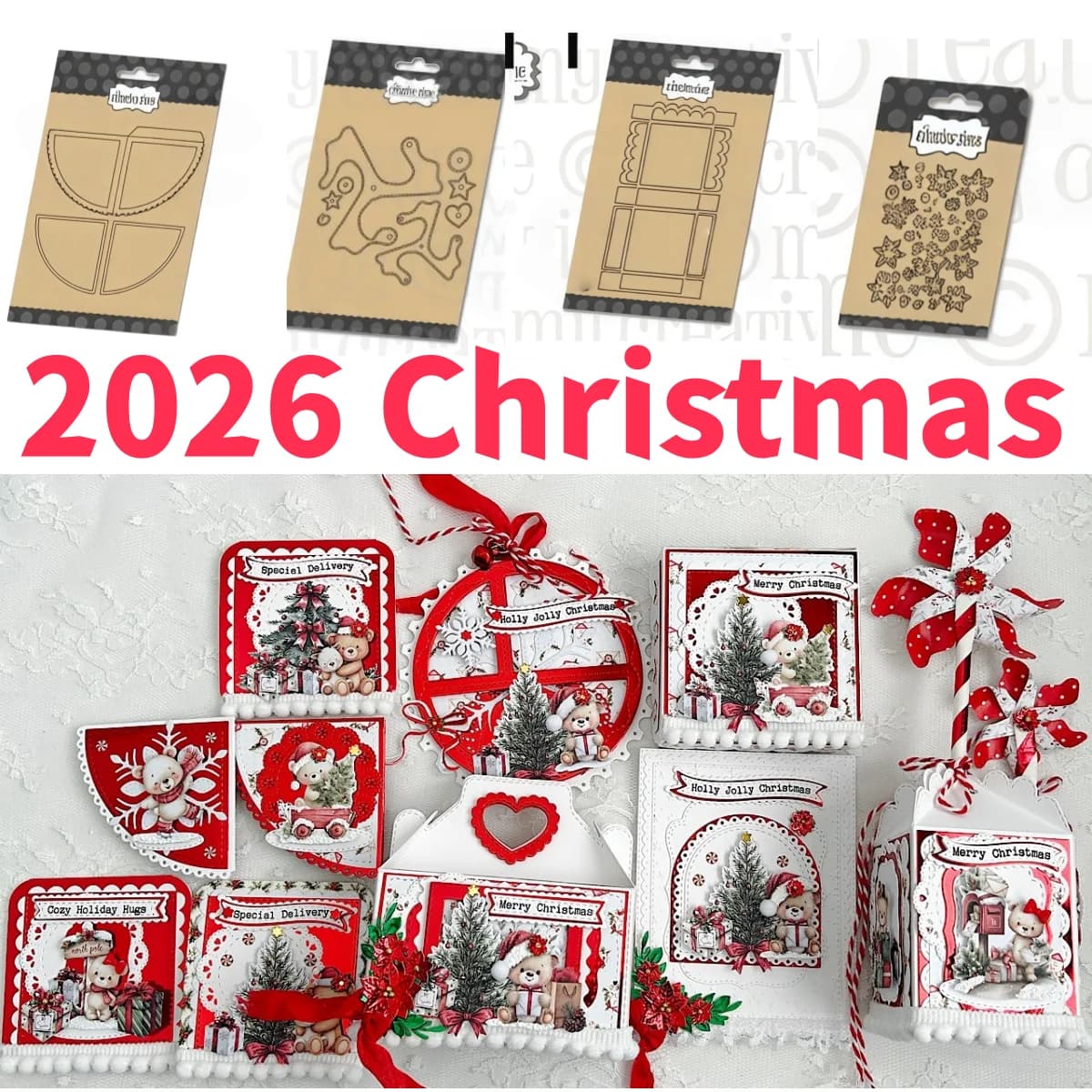 Christmas Ginger Tree Treat Box Metal Cutting Dies Clear Stamps for DIY Making Card Scrapbook Embossed Supplies July 2026 New