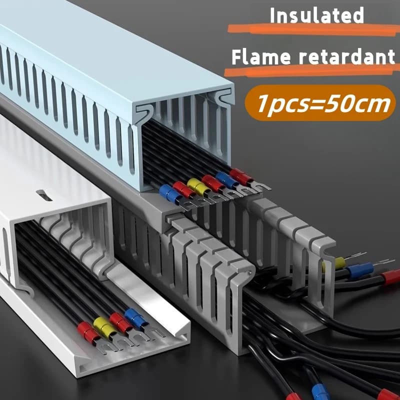 Cable Holder Under Desk Tray Cable Holder Panel Fire Retardant Cable Organizer Raceway For Industrial Lock Box