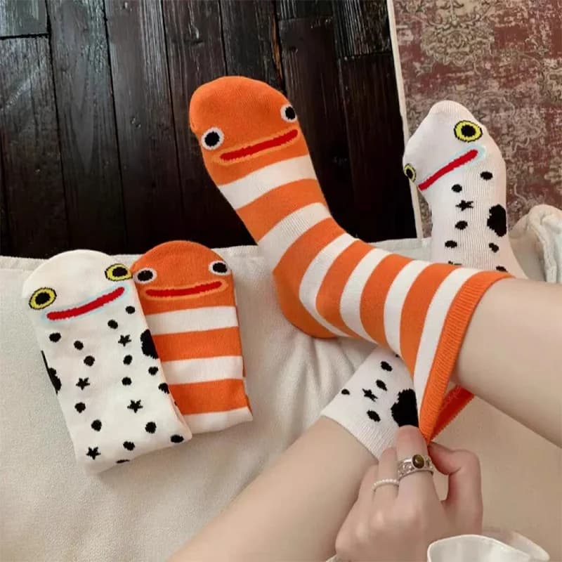 Creative Eel Tube Socks Cartoon Soft And Comfortable Sleeping Socks Women Winter Warm Funny Socks Women's Socks Christmas Gift