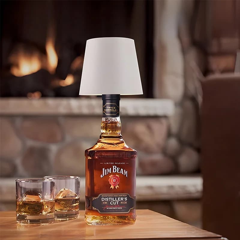 Lampada da bottiglia di vino senza fili a LED Lampada da tavolo touch portatile Lampada da scrivania a LED senza fili Lampada da notte ambientale creativa Luci da scrivania