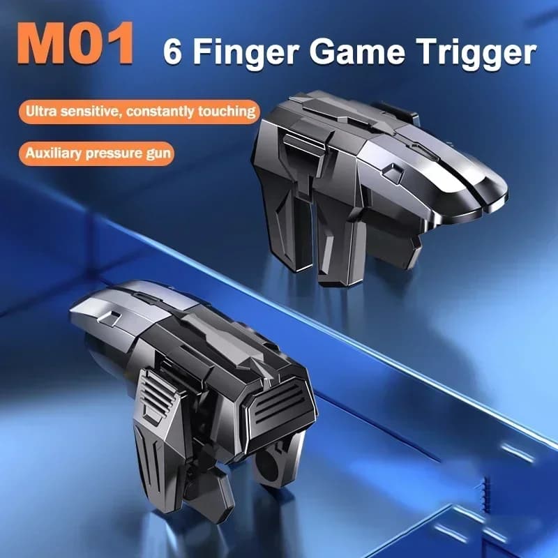 M01 6 Dita Gioco Del Telefono Mobile Trigger Obiettivo Sensibile Sparatutto L1 R1 Tasto Tasto Gamepad Controller per IOS Android Universale PUBG