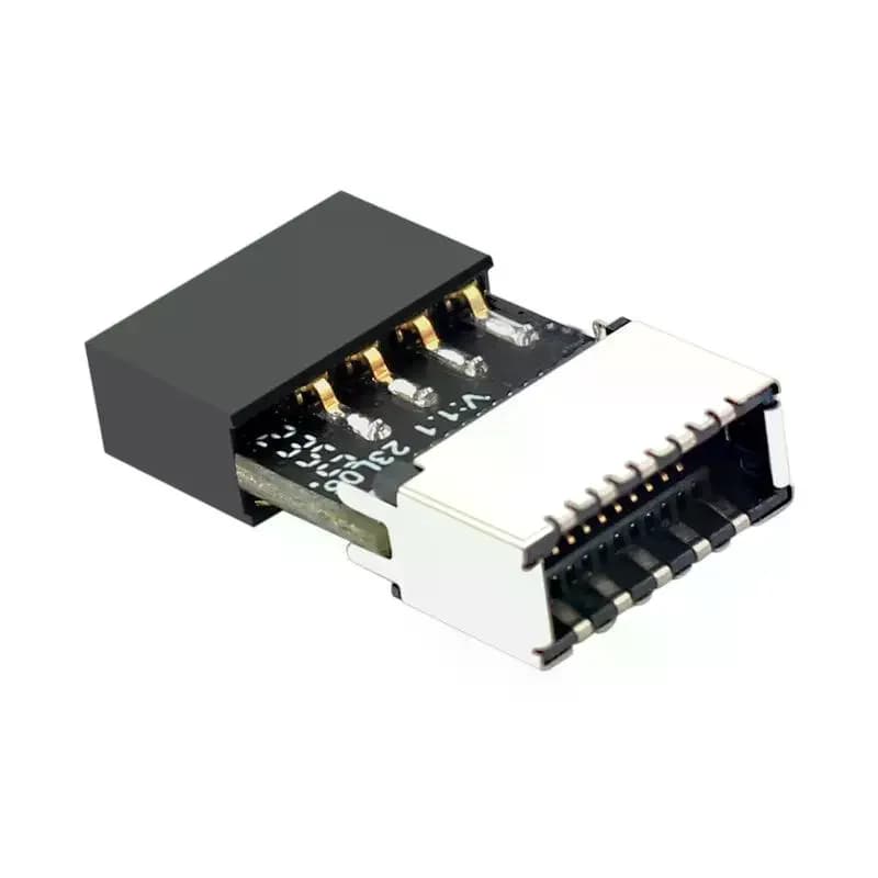 1Pcs TYPE-C Socket 9-Pin USB 2.0 Extender Card Motherboard USB2.0 9Pin To TYPE-E Female Adapter For OS/Windows Linux
