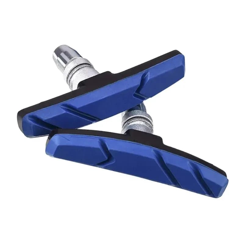 Una coppia di pastiglie freno silenziose per bicicletta durevoli Cuscinetti per supporto freno V per ciclismo Blocchi per scarpe Cuscinetto in gomma per prestazioni di lunga durata