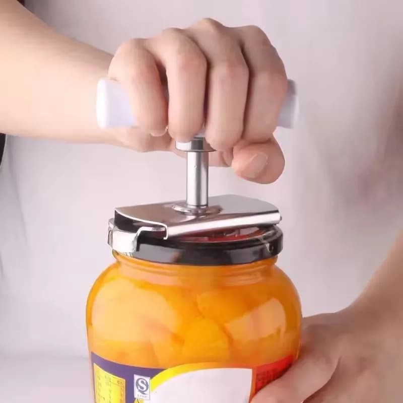 Apribottiglie multifunzione regolabile in acciaio inossidabile, apribarattoli e apri vasetti per utensili da cucina