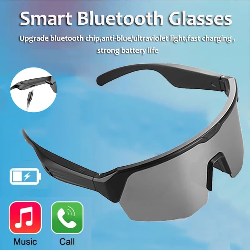 Occhiali intelligenti Bluetooth Chiamata wireless Cuffie remote Occhiali da sole Sport Guida Musica Cuffie da ciclismo Occhiali da sole con protezione UV