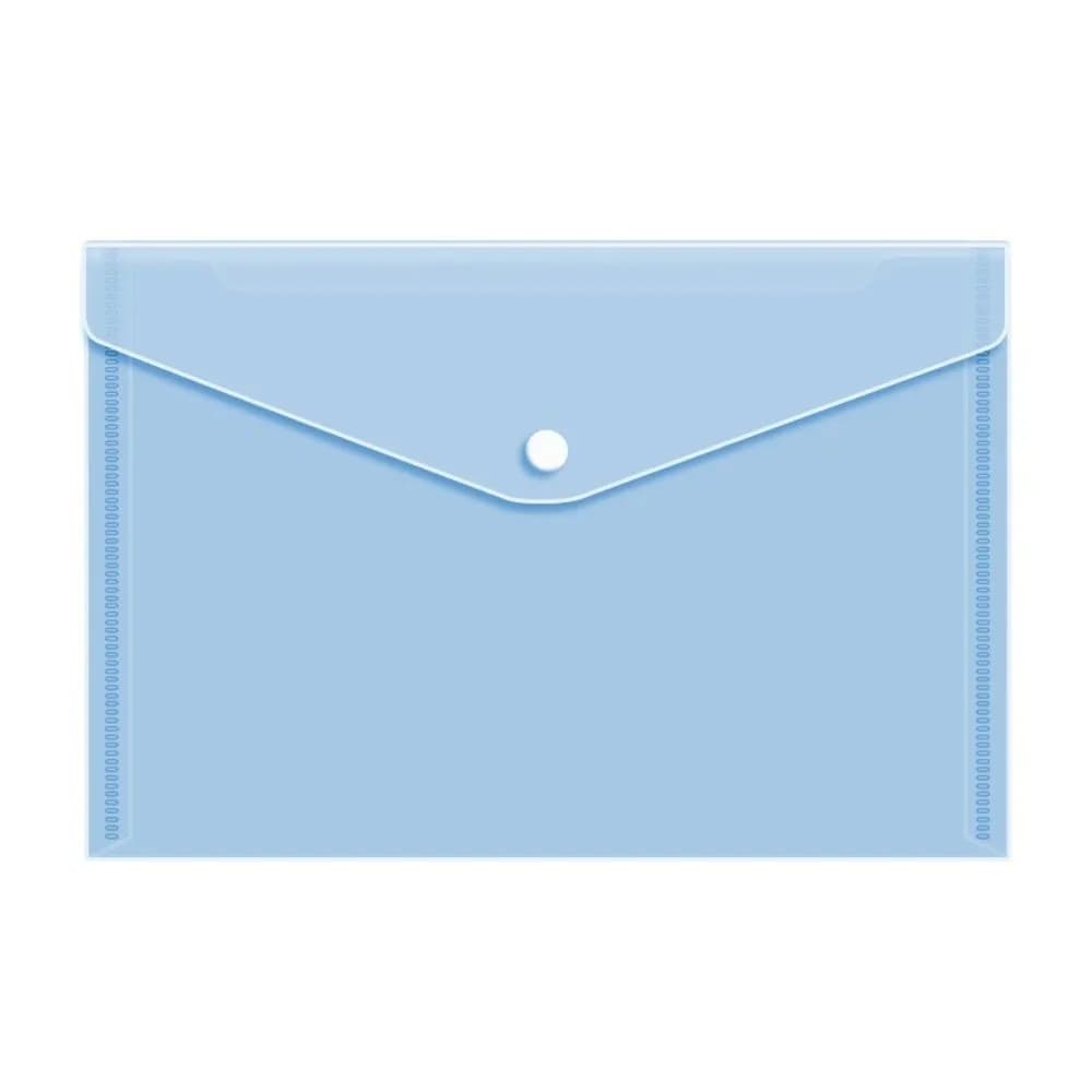 10 Pcs Clear A4 File Folders Large Capacity Plastic Snap Button Closure File Folders Storage Bag Durable Document Pouch