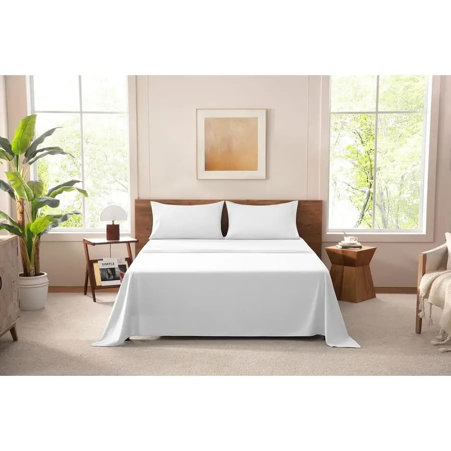 Set of refreshing Queen Size sheets, extra soft, fold-resistant and fading, hypoallergenic, 4 pieces, luxury microfiber sheets from hotel