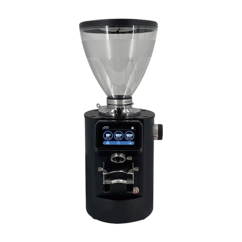 Electric Italian bean grinder Commercial flat knife 90mm coffee with scale display screen quantitative straight out bean grinder
