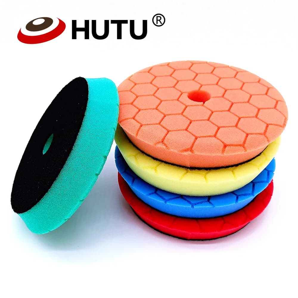 HUTU 3/5/6 Poles Sponge Polisher Car Accessories Kit for Cars 125mm Headlights for Car Polishers