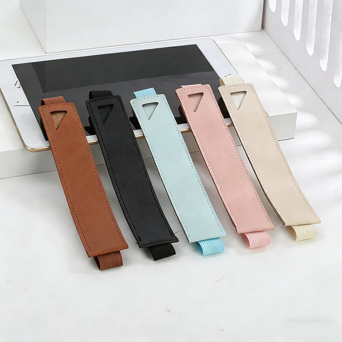1 Pezzo Fascette Elastiche Regolabili per Quaderni, Porta Penne in Pelle PU, Cinghie Regolabili per Matite per Agende e Planner B