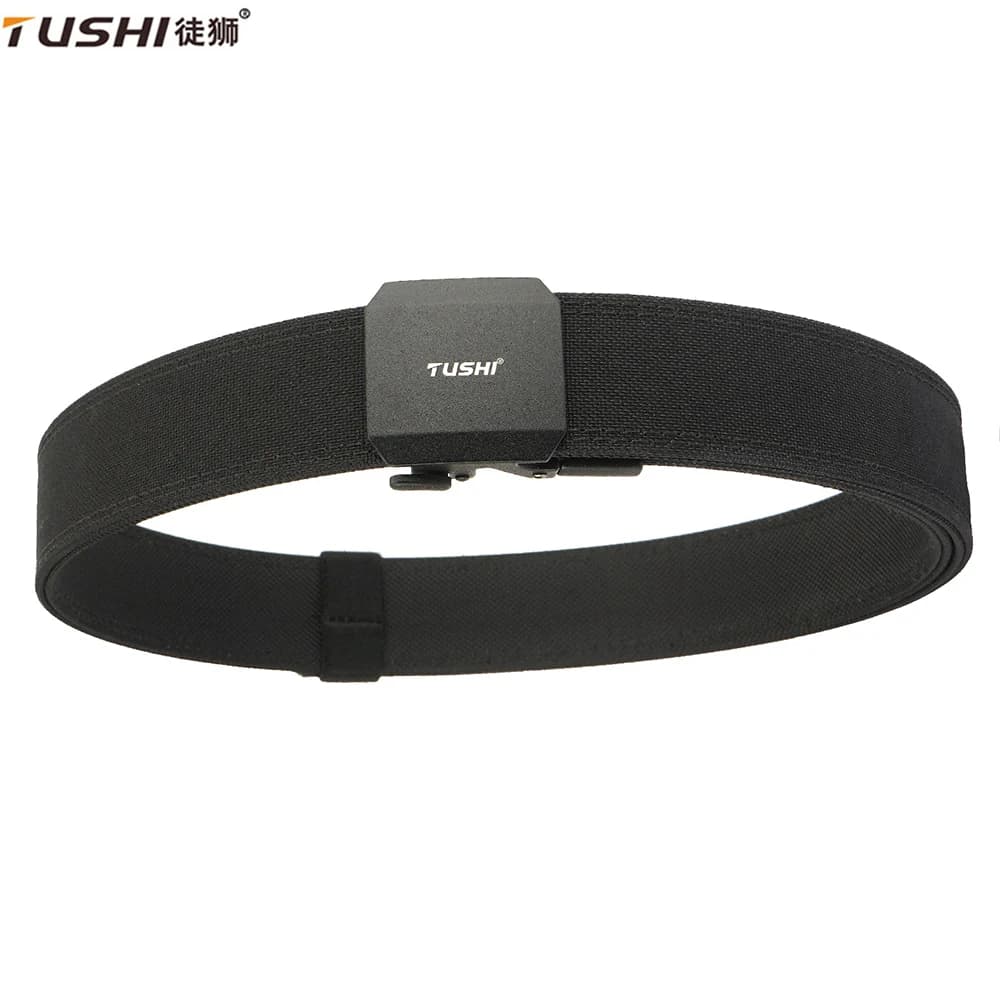 TUSHI Nuova Cintura Militare per Uomo, Robusta in Nylon con Fibbia Automatica in Metallo, Cintura Tattica per Servizio di Polizia, Accessori IPSC