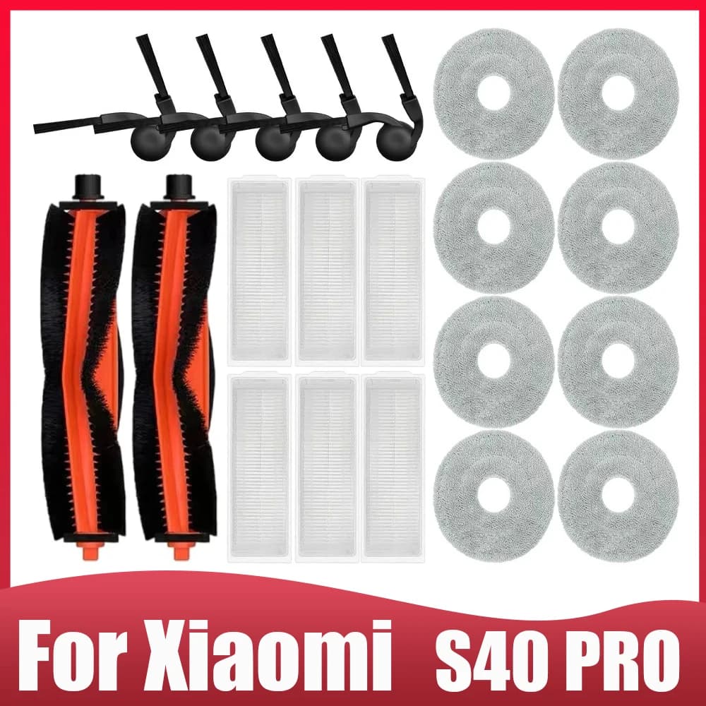 For Xiaomi S40 PRO OV71GL Robot Vacuum Accessories Main Side Brush Mop Filter Dust Bag Replacement Parts