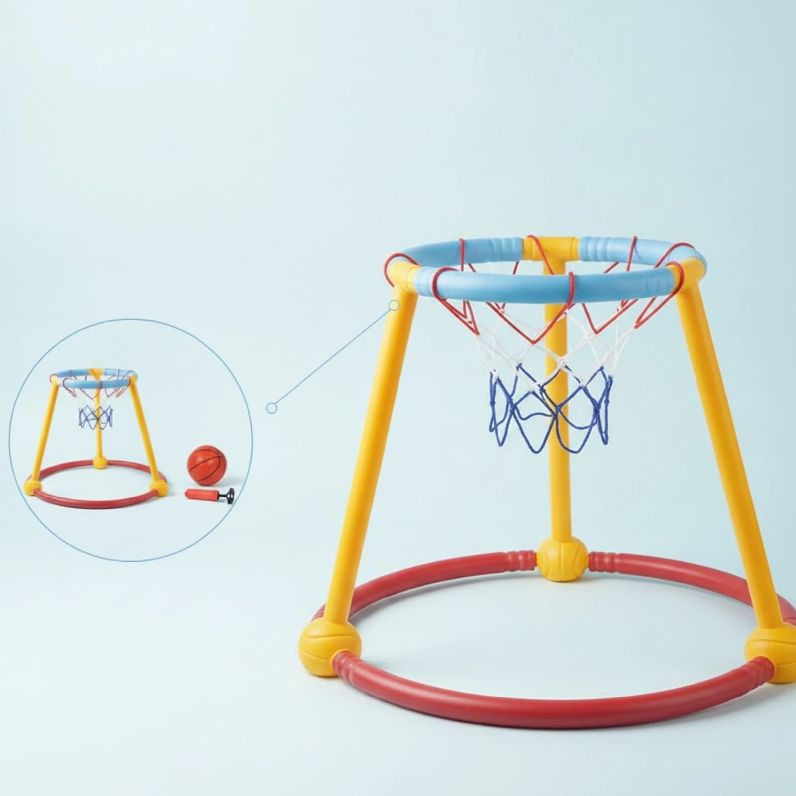 Water Basketball Set with Pump Portable Toy for Children, Backyard