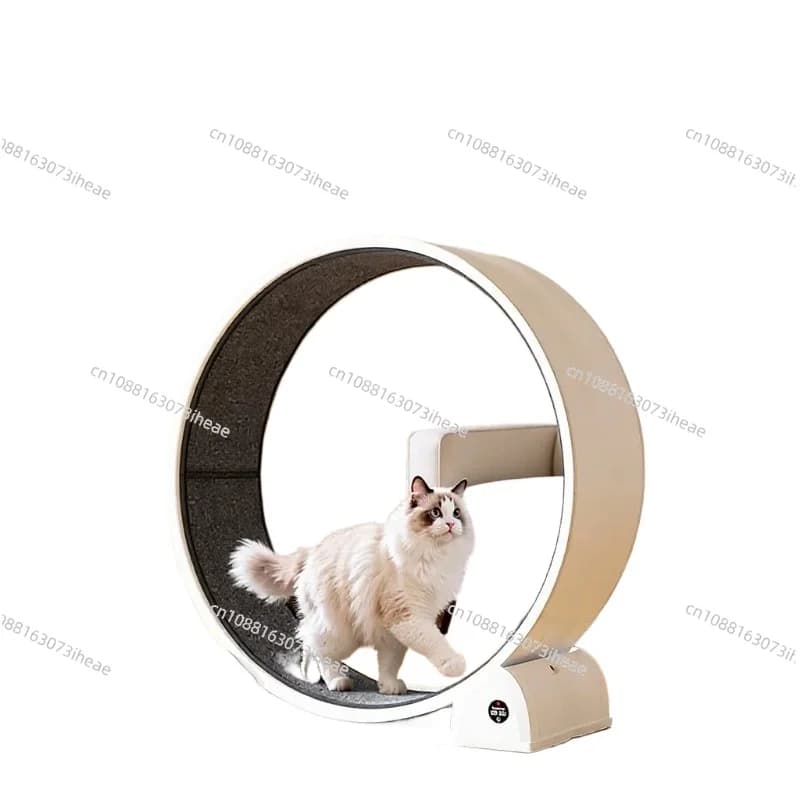 Tapis roulant per gatti in ABS con display digitale intelligente: ruota per esercizi silenziosa, albero per gatti e giocattolo per animali domestici