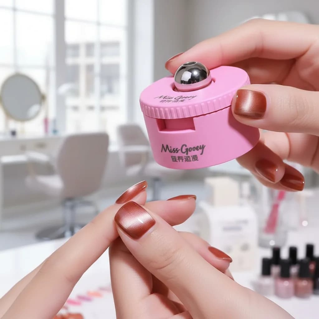 Strumento Automatico Magnetico per Unghie Effetto Occhio di Gatto, Rullo Magnetico Professionale Potente per Gel Polish Occhio di Gatto Luminoso, Accessorio per Nail Art