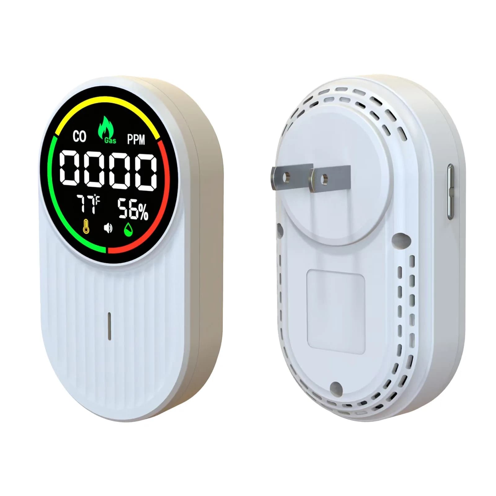 RV CO Combustible Gas Temperature And Humidity 4-in-1 Gas Detector Household Strong Insertion Carbon Monoxide Alarm