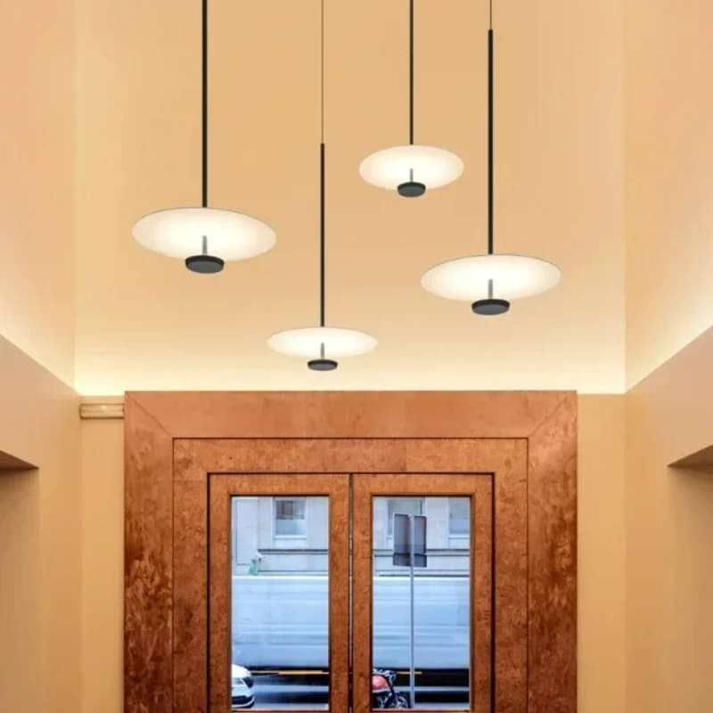 Lampadari ad anello a disco minimalista nordico Lampada a sospensione a led per camera da letto Cucina Isola Sala da pranzo Illuminazione Lustre Salon Apparecchi