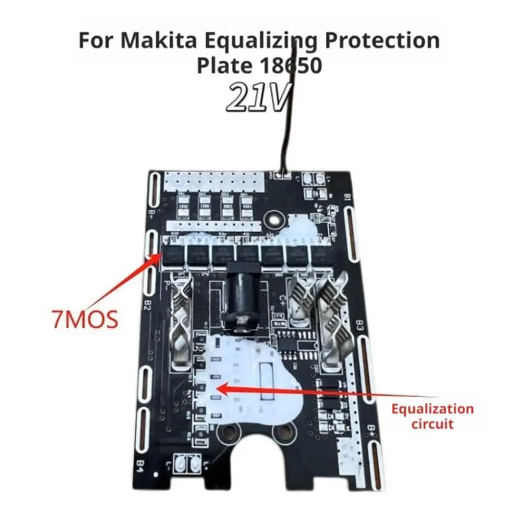 per scheda di protezione dell'equilibrio Makita 21V adatta per scheda di protezione della chiave elettrica per motosega con smerigliatrice angolare 18650