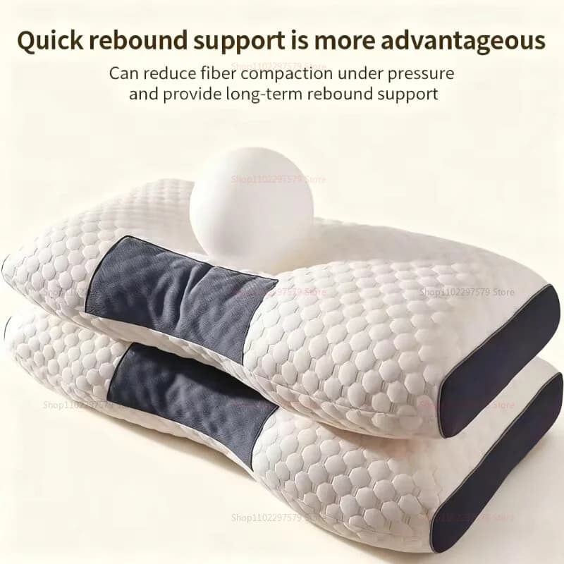 Cuscino cervicale 1PC per un sonno migliore, supporto ortopedico in fibra di soia, cuscino massaggiante ideale per casa, SPA, viaggi e comfort