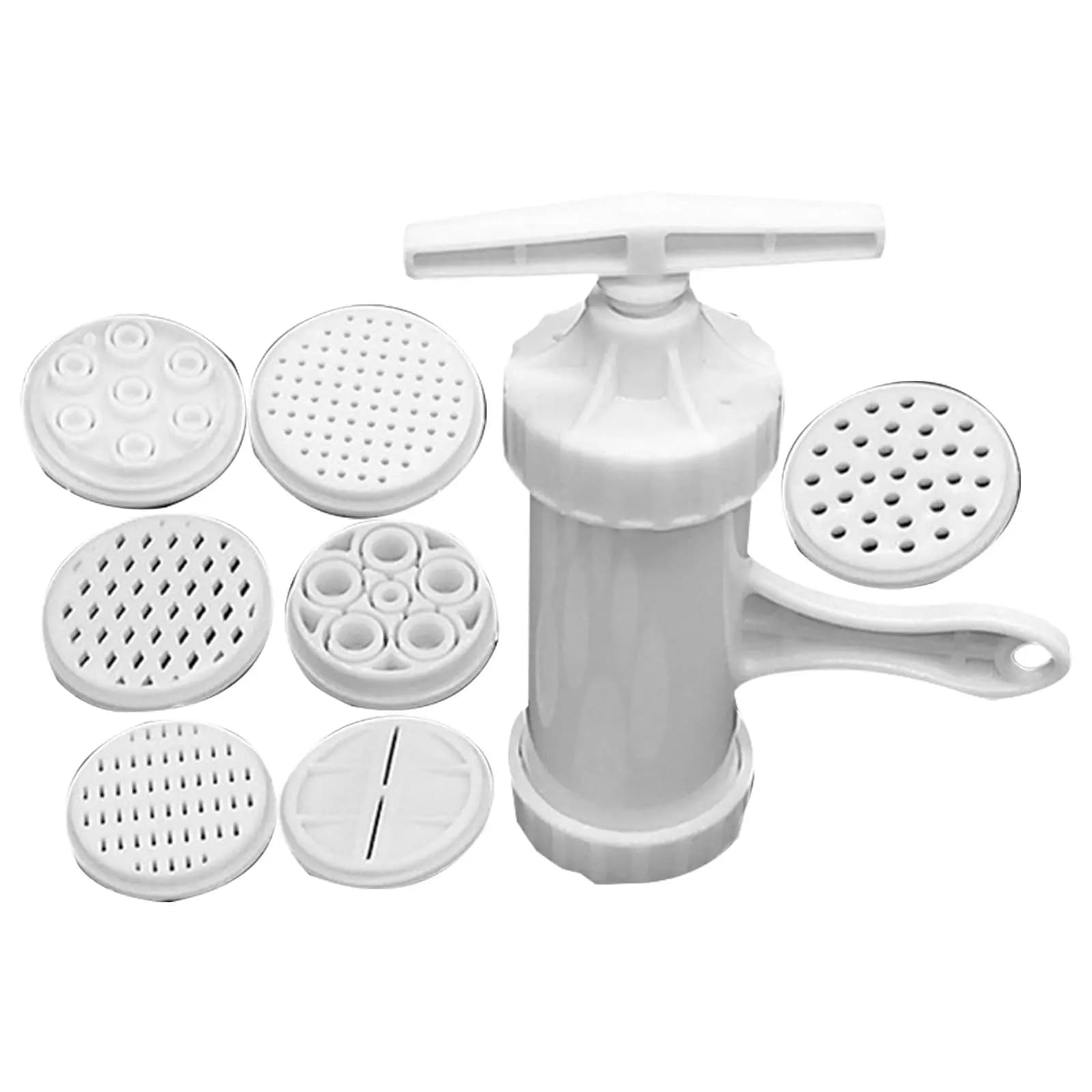 Set di 7 Pezzi per Fare la Pasta a Mano, Macchina per Pasta Premium, Strumento da Cucina per Fare la Pasta in Casa, Colore Bianco