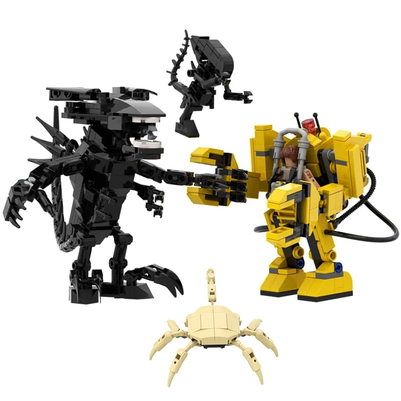 549PCS Aliened Facehugger Aliens Queen Vs Power Loader Building Blocks Giocattoli di mattoni adatti per amici di famiglia Regali di festa