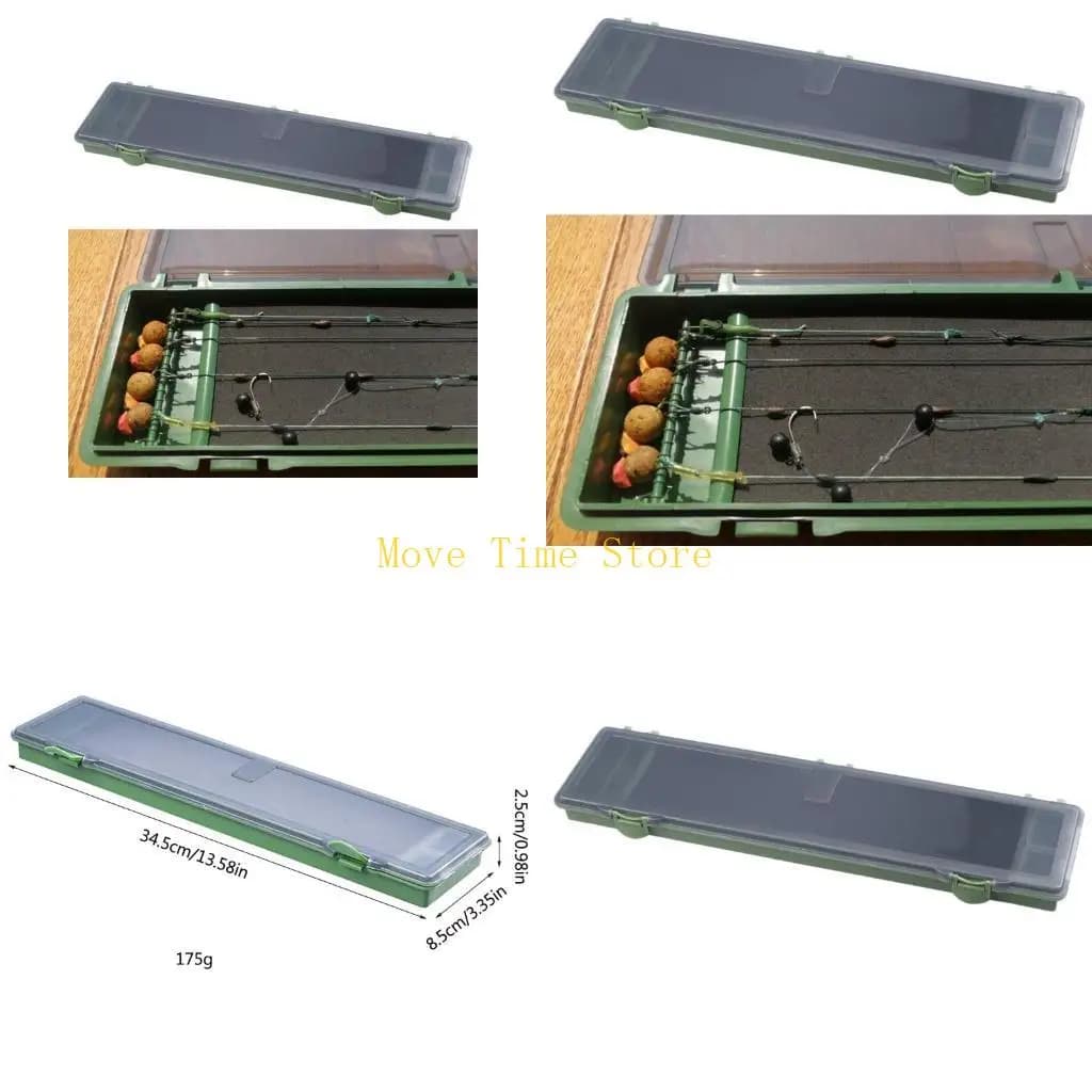 92ME Carp Fishing Tackle Box Stiff Hair Rig Storage Box-Case for Fishing Line Hook Accessories Plastic Stiff Rig Board Green