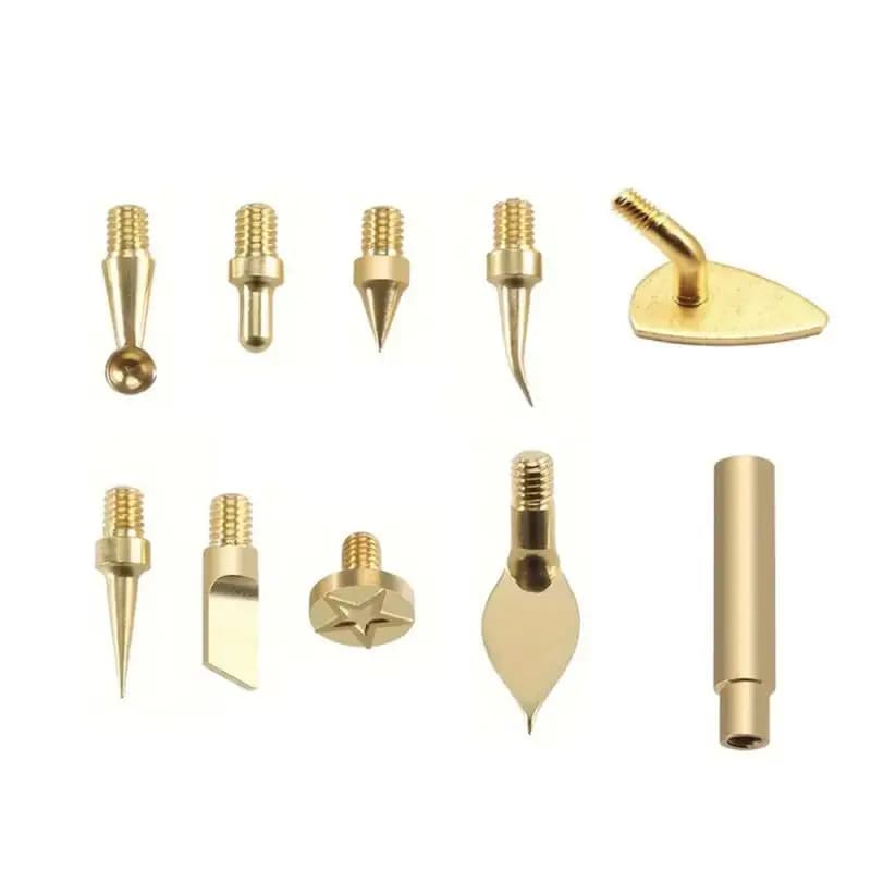 7/9/10Pc Inserto Termico Dado Punta di Ferro M2 M3 M4 M5 M6 M8 Filettatura In Ottone Incorporato Kit Strumento Per Plastica stampante 3D Saldatore