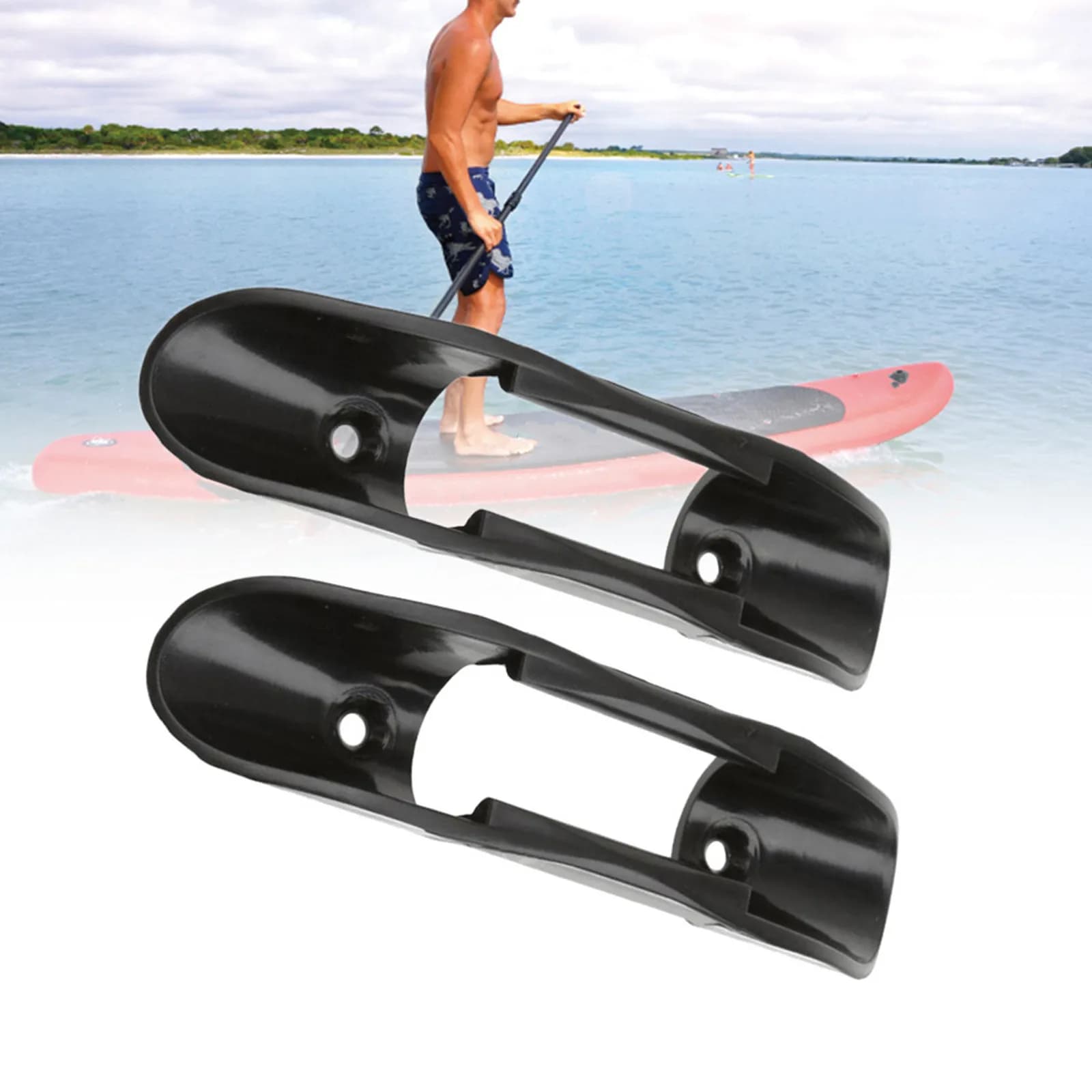 2Pcs Heavy Duty Plastic Kayak Paddle Holder Clip for Kayak Paddle Storage Garage Fishing Net Organizer Rustproof