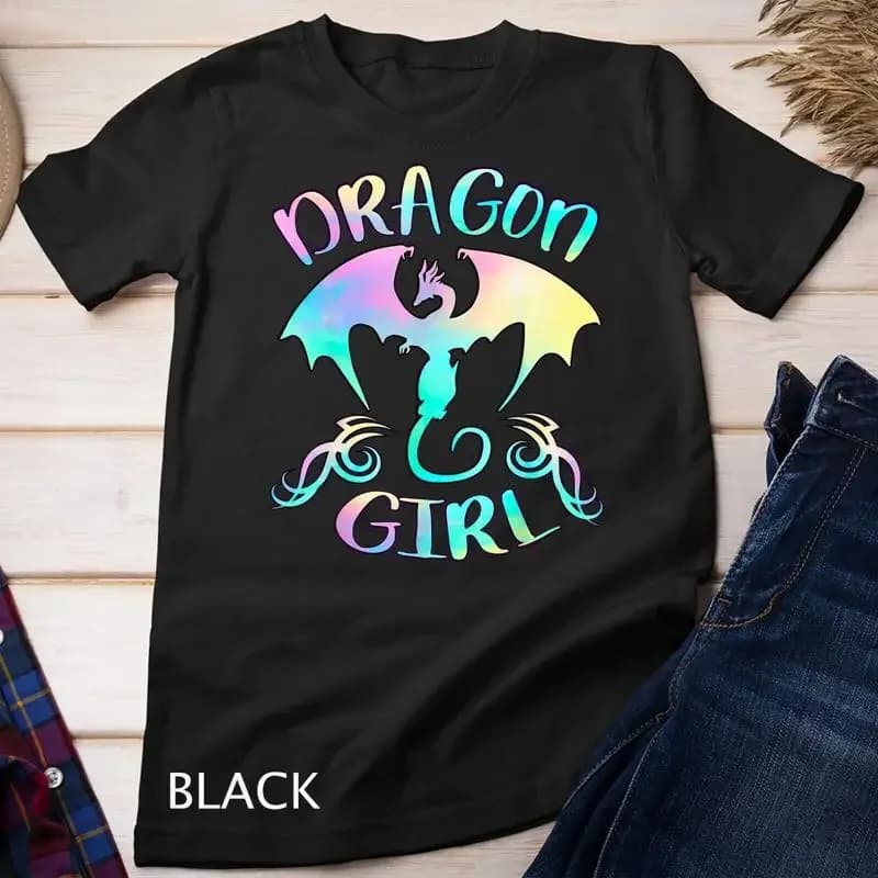 Dragon Girl Semplicemente una ragazza che adora i draghi, regalo a tema per gli amanti dei draghi, maglietta unisex