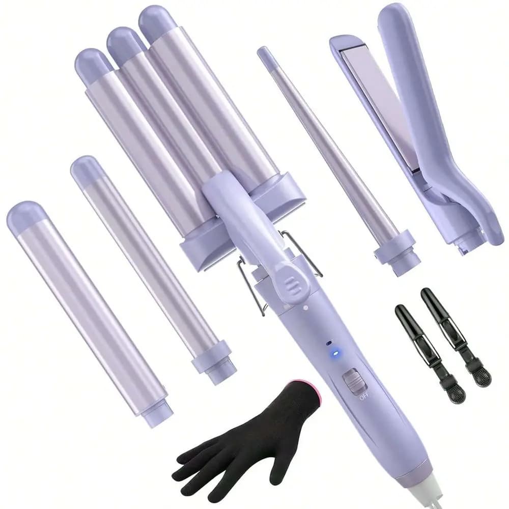 Set Completo per lo Styling dei Capelli, con Barrette in Ceramica Rimovibili e Pratico Design per Lisciare i Capelli